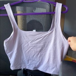 Square neck, athletic crop top